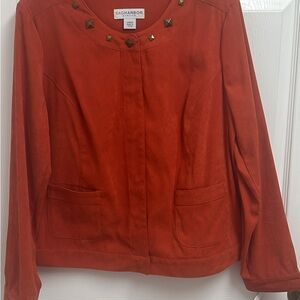 Sag Harbor Women's Studded Rust Blazer Large NWT